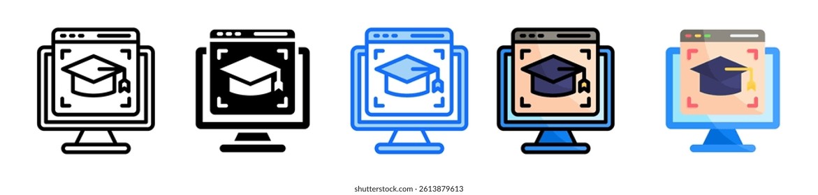 Virtual Icon Set Multiple Style Collection