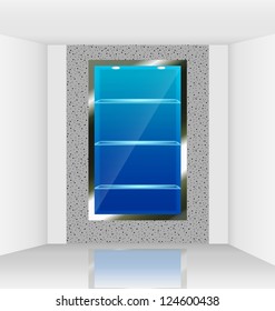 	Virtual illuminated show room made ready for object imposition