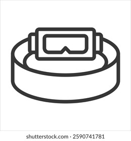 Virtual Immersion Outline Icon Vector Illustration