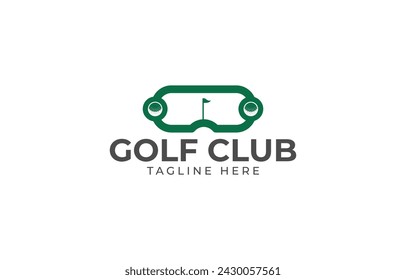 Plantilla de diseño de logotipo de golf virtual o interior