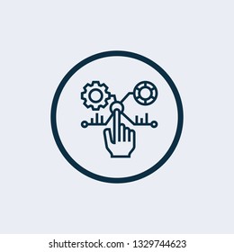 Virtual interactive control icon line element. Vector illustration of virtual interactive control icon line isolated on clean background for your web mobile app logo design