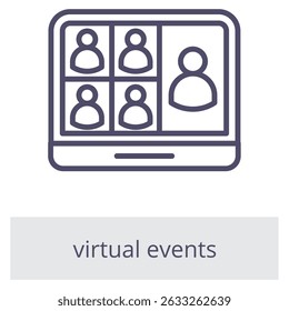 Virtual Ivents Element For Design Graphic