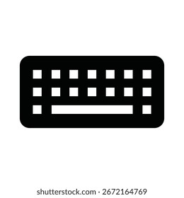 Ícone de teclado virtual Gráfico de vetor em preto-e-branco