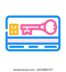 virtual keycard color icon vector. virtual keycard sign. isolated symbol illustration