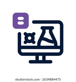 virtual lab duotone icon. Sleek and modern vector icon for websites, mobile apps, marketing materials, and corporate design. Fully scalable and ready to use.