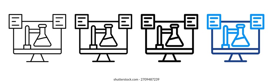Conjunto de Coleções de Diferentes Estruturas de Tópicos do Ícone de Laboratório Virtual
