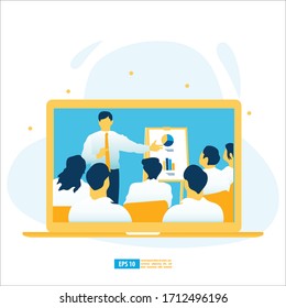 Virtual learning, Online digital training, E-learning with AI, Online Education, and E-book concept. Modern vector illustration for website and mobile application