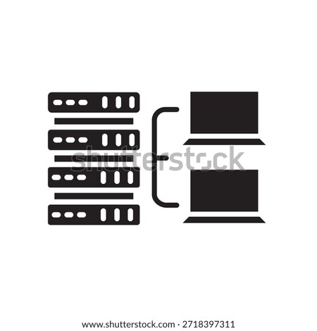 virtual machine black line icon. Vector isolated element.Editable stroke