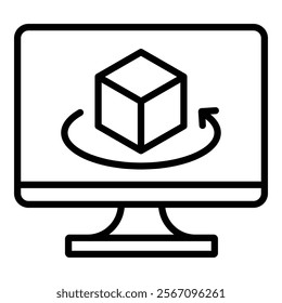 Virtual Machine Icon Element For Design