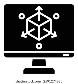 Virtual Machine Icon Element For Design