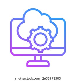 Virtual Machine Icon Element For Design