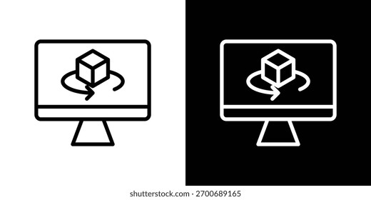 Ícone da máquina virtual Logotipo. Ilustração de vetor. Ilustração de EPS.