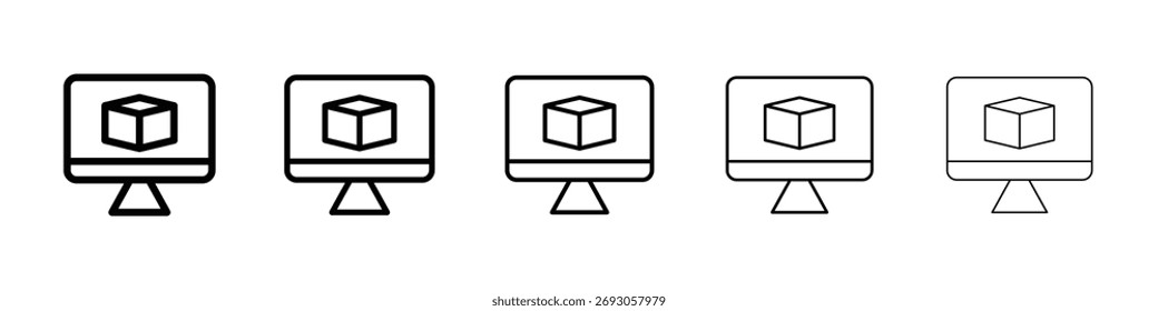 Virtual machine icon for mobile concept and web design.
