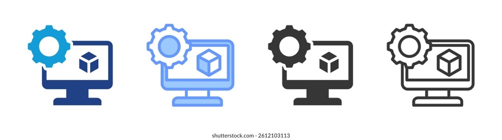 Virtual Machine icon set multiple style collection