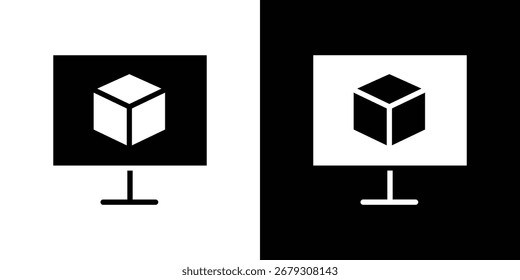 Virtual machine icon symbol illustration doodle design