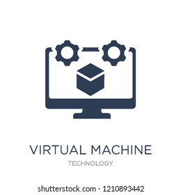 Virtual Machine Icon. Trendy Flat Vector Virtual Machine Icon On White Background From Technology Collection, Vector Illustration Can Be Use For Web And Mobile, Eps10