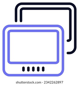 Icono de máquina virtual para uiux, infografía