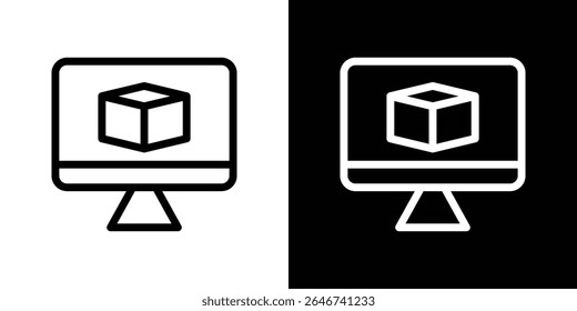 Virtual machine icon vector simple element illustration editable