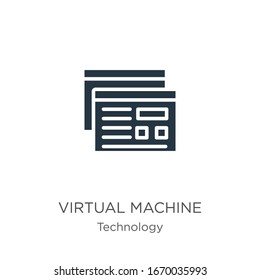 Virtual machine icon vector. Trendy flat virtual machine icon from technology collection isolated on white background. Vector illustration can be used for web and mobile graphic design, logo, eps10