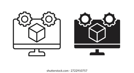 Virtual machine icon for web and app. vector illustration eps