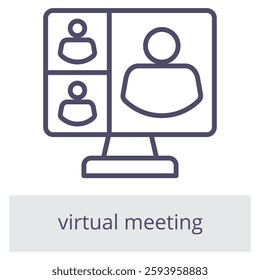 Virtual Meeting Element For Design Graphic
