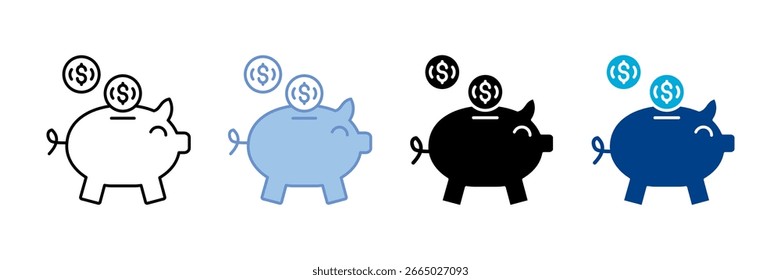 Conjunto de iconos de reunión virtual Colección de estilos múltiples
