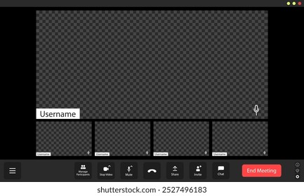 Virtual meeting interface with participant names and options for interaction during online discussions