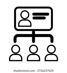 Plataforma de reunião virtual que facilita a comunicação isolada sobre fundo branco