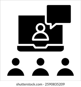 Virtual Mentoring Icon Element For Design