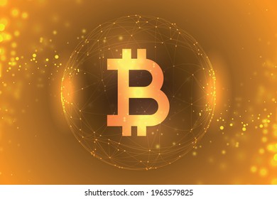 Virtual money bitcoin technology concept background Vector
