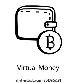 El icono del dinero virtual está diseñado en forma de doodle, visualmente perfecto 

