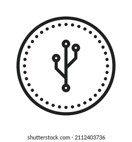 Imagen vectorial del icono del dinero virtual. También se puede usar para la ciberseguridad. Adecuado para aplicaciones móviles, aplicaciones web y medios impresos.