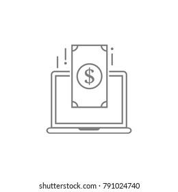 virtual money icon. Web element. Premium quality graphic design. Signs symbols collection, simple icon for websites, web design, mobile app, info graphics on white background