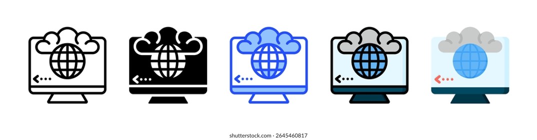 Virtual Network Icon Collection With Multiple Styles