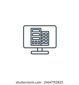 Virtual Office icon. Monochrome simple Remote Work icon for templates, web design and infographics