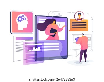 Virtual Onboarding Platforms for Remote Workers abstract concept vector illustration. Digital platforms streamline onboarding for new remote employees. abstract metaphor.