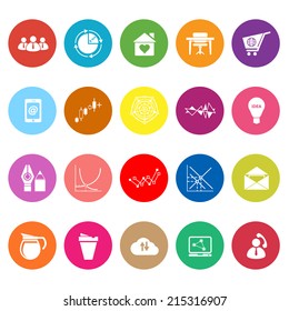 Virtual organization flat icons on white background, stock vector