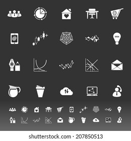 Virtual organization icons on gray background, stock vector
