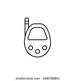 Virtual pet, baby icon. Simple line, outline vector elements of child for ui and ux, website or mobile application