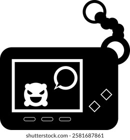 virtual pet keychain vector icon