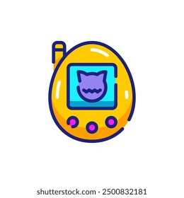 Virtual Pet Y2K Vector Icon Illustration