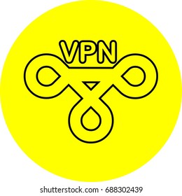 Virtual Privat Network icon ,sign design (edge)