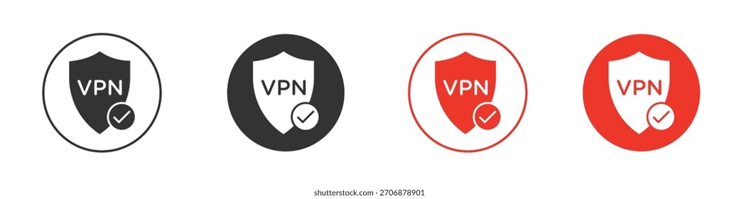 Virtuelles privates Netzwerksymbol. Piktogramm-Zeichen für Ui UX