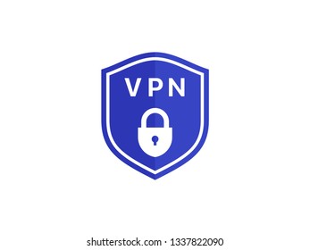 Virtual private network icon. Shield with VPN vector icon