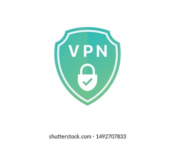 Virtual private network icon. Shield with VPN vector icon