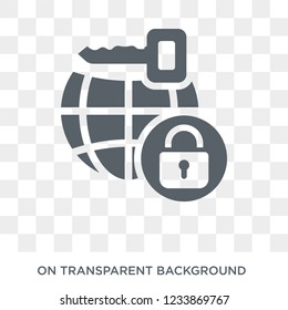 Virtual private network icon. Trendy flat vector Virtual private network icon on transparent background from Internet Security and Networking collection. 