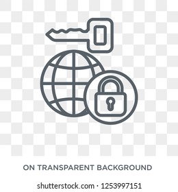 Virtual private network icon. Trendy flat vector Virtual private network icon on transparent background from Internet Security and Networking collection. High quality filled Virtual private network
