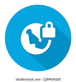  Virtual private network VPN blue vector icon illustration