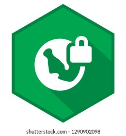  Virtual private network VPN green vector icon illustration