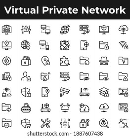 Virtual private network VPN security icon